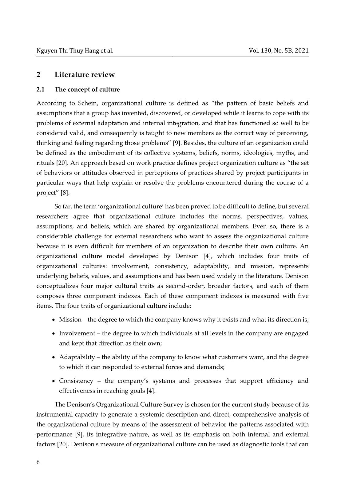 Relationship between organizational culture and firm performance: A case study in Viet Nam trang 2