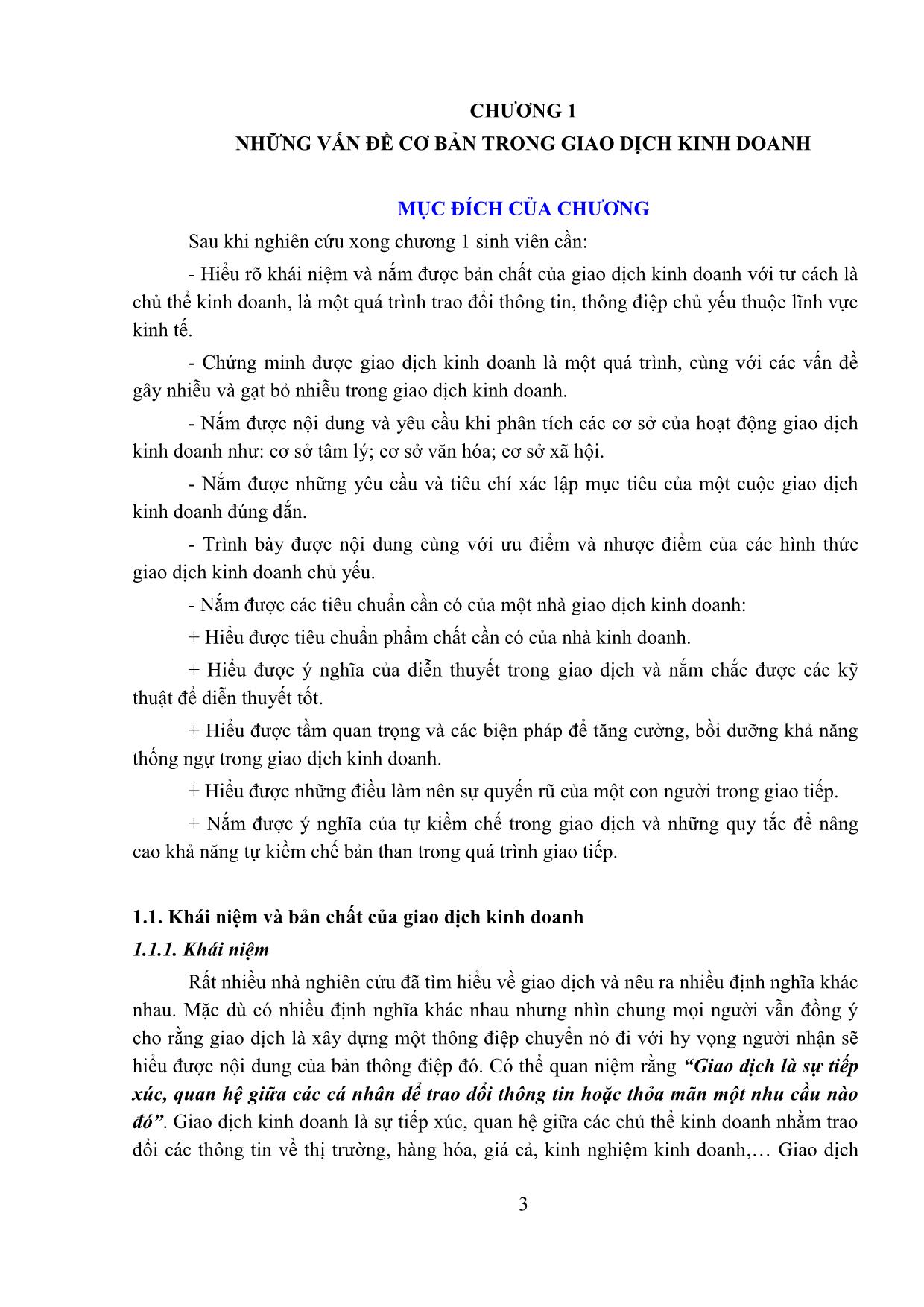 Giáo trình Giao dịch và đàm phán kinh doanh (Phần 1) trang 10