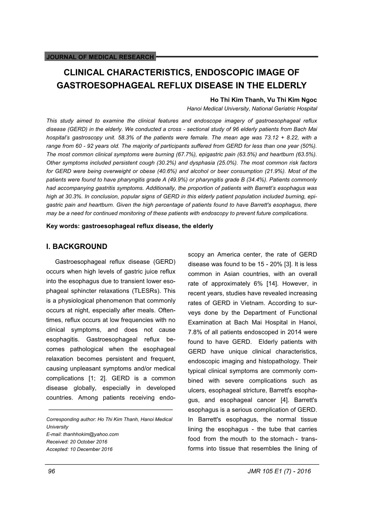 Clinical characteristics, endoscopic image of gastroesophageal reflux disease in the elderly trang 1