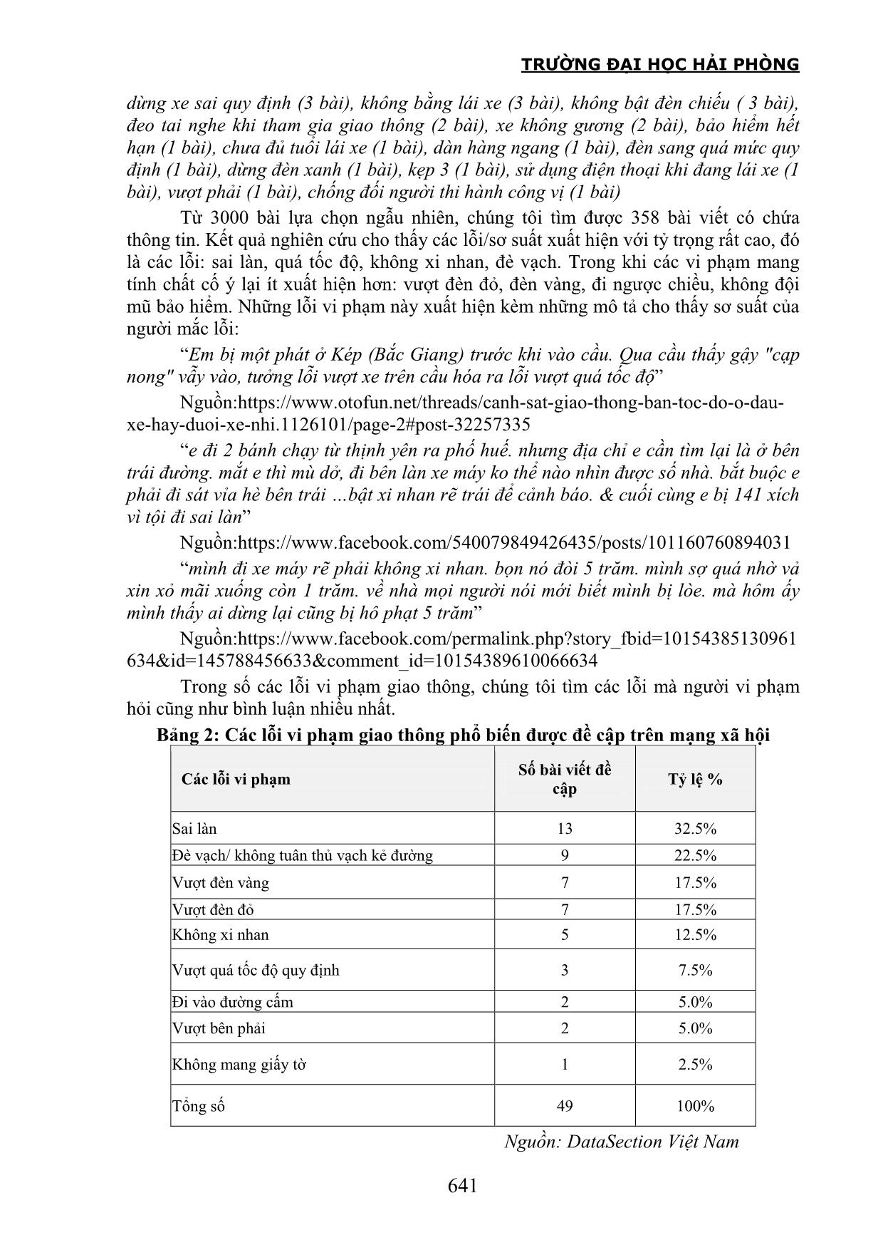 Thái độ của người dân với hành vi vi phạm luật lệ giao thông: Nghiên cứu trên dữ liệu lớn (big data) facebook tại Việt Nam trang 4