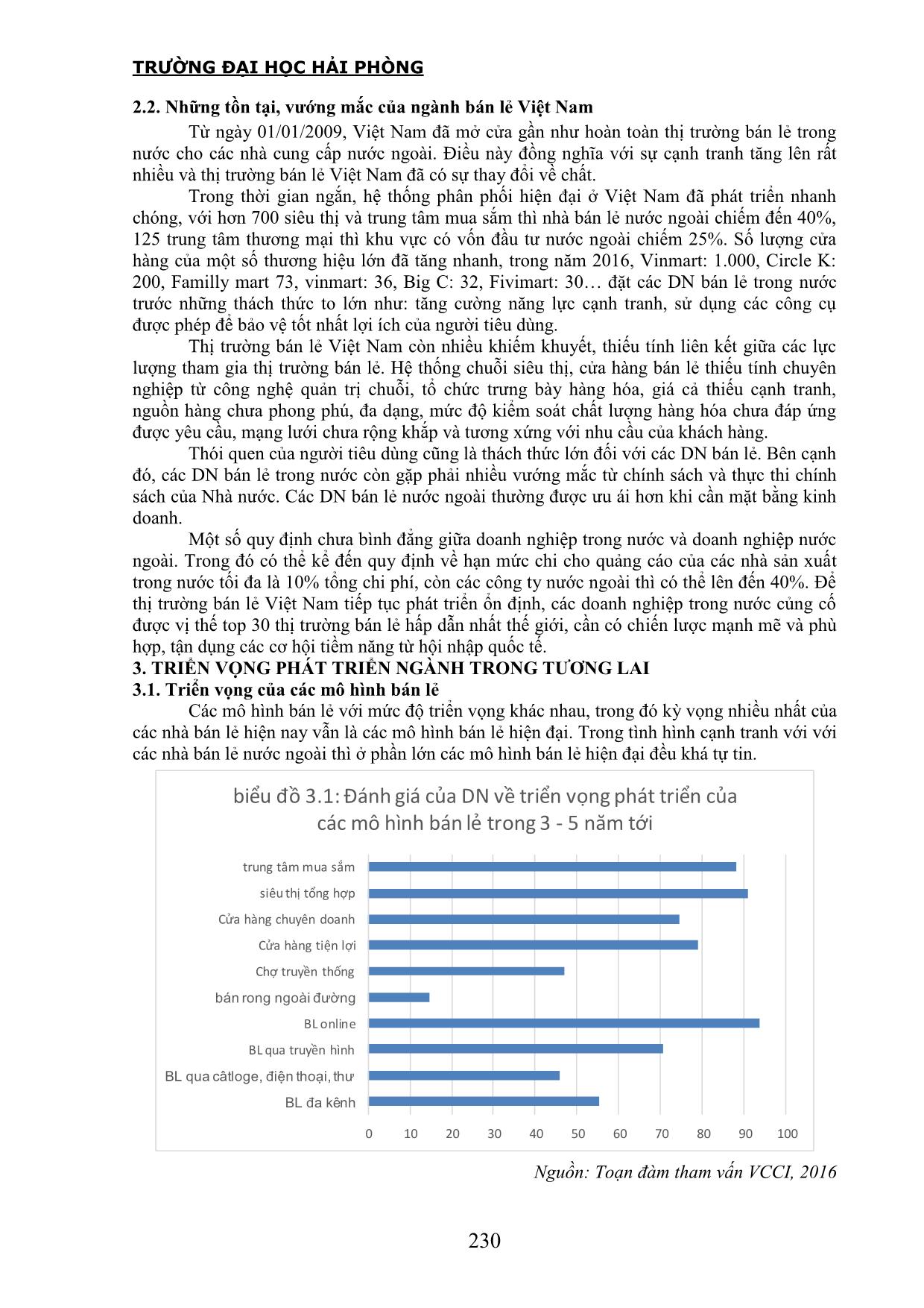 Thực trạng ngành bán lẻ Việt Nam – triển vọng phát triển trang 3