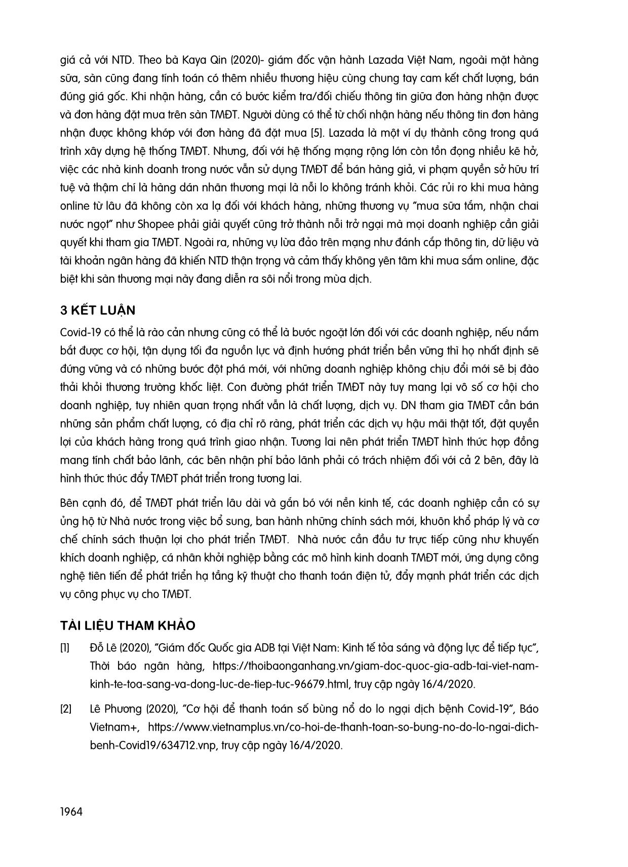 Thương mại điện tử - Cơ hội và thách thức cho các doanh nghiệp tại Việt Nam trong mùa dịch Covid-19 trang 5