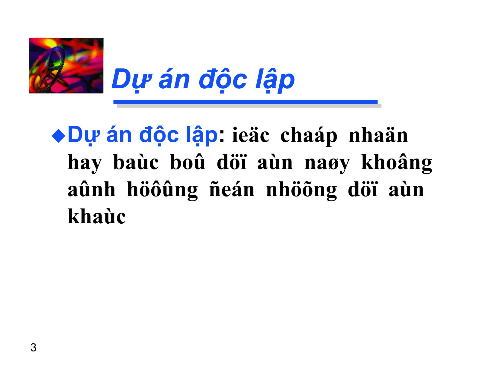 Bài giảng Các tiêu chí quyết định đầu tư dài hạn trang 3