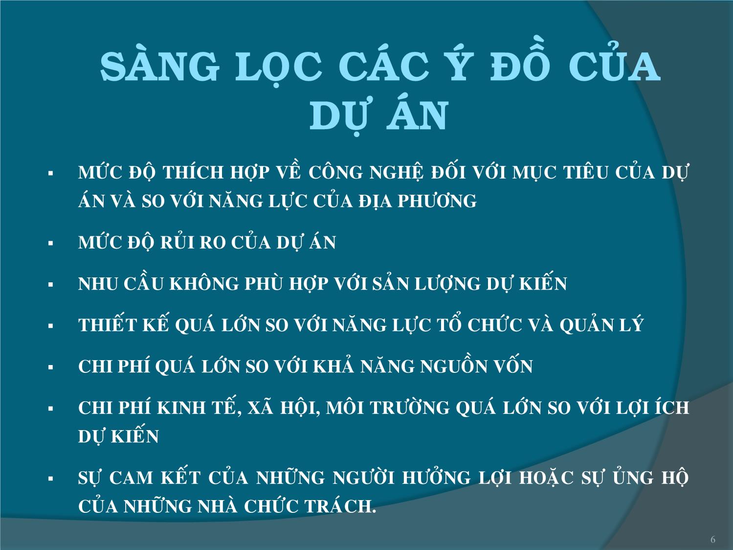 Bài giảng Chu trình của dự án đầu tư trang 6