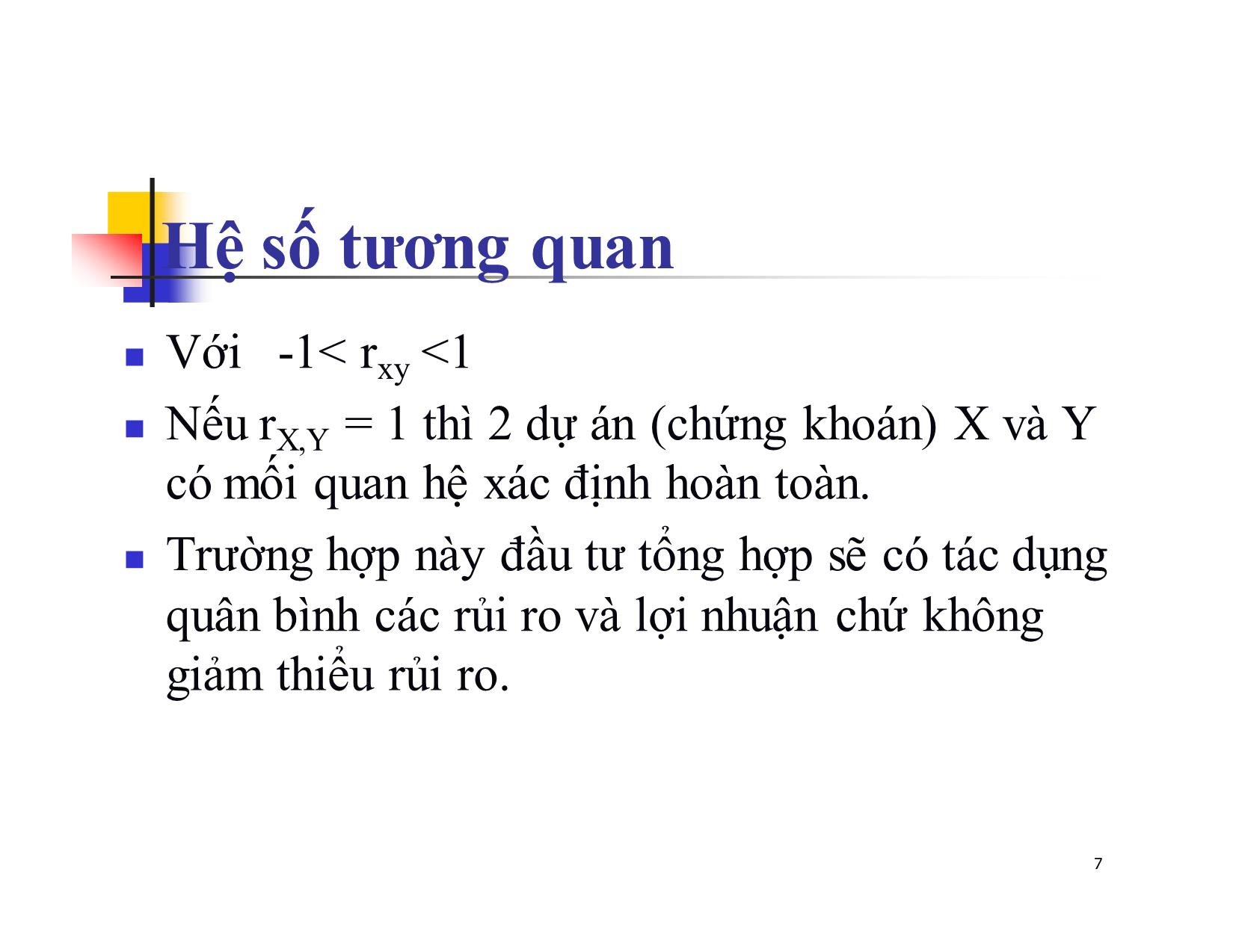 Bài giảng Đa dạng hóa danh mục đầu tư trang 7