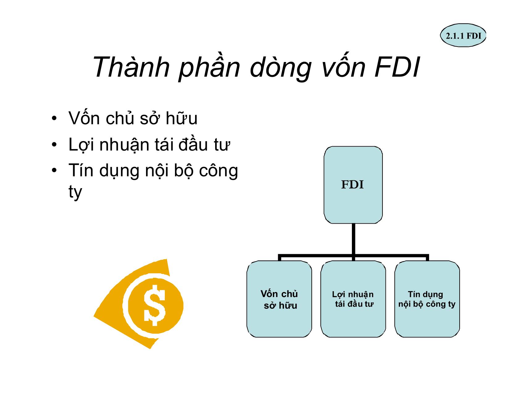 Bài giảng Đầu tư nước ngoài - Chương 2: Phân loại đầu tư nước ngoài - Phan Thị Vân trang 10