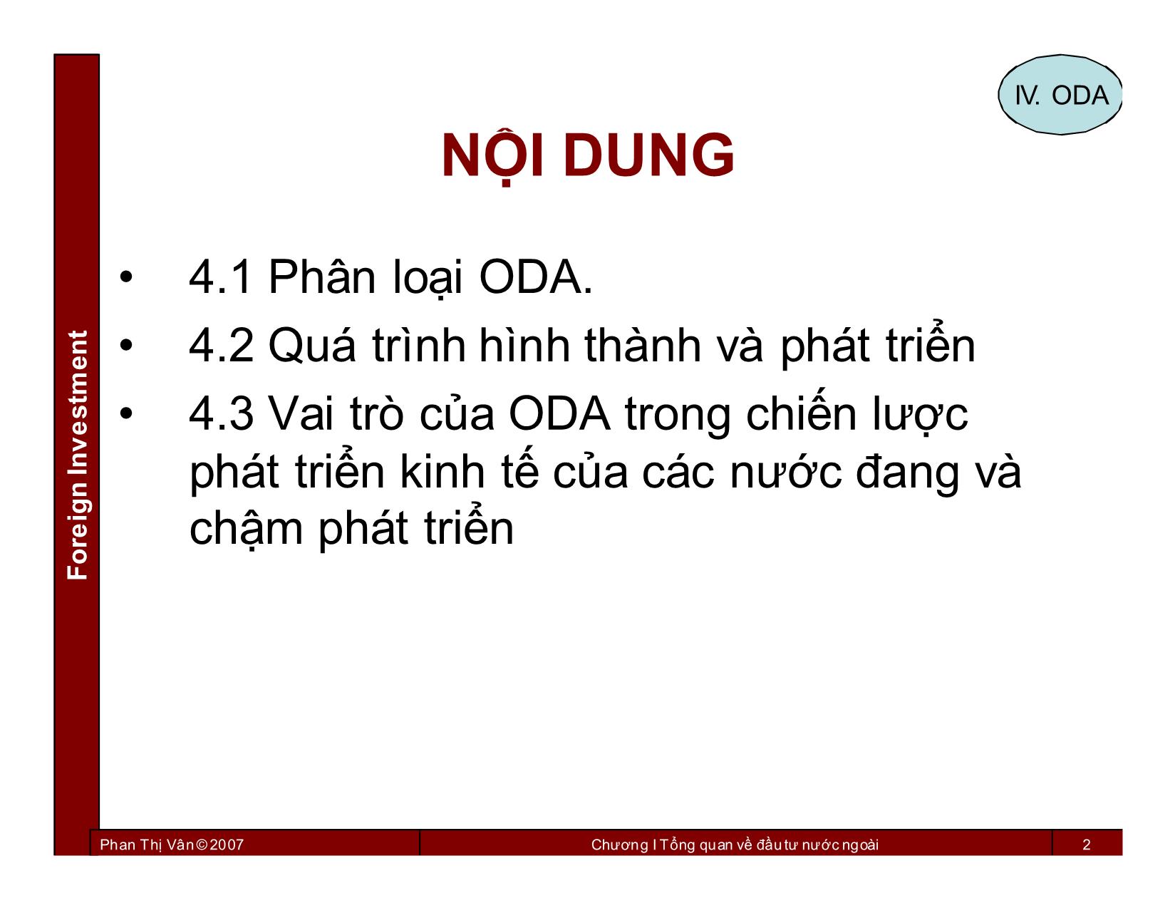 Bài giảng Đầu tư nước ngoài - Chương 4: Hỗ trợ phát triển chính thức - Phan Thị Vân trang 2