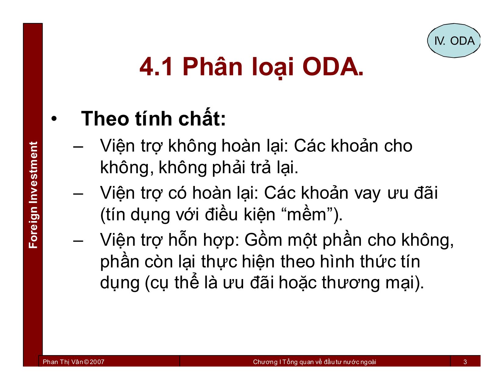 Bài giảng Đầu tư nước ngoài - Chương 4: Hỗ trợ phát triển chính thức - Phan Thị Vân trang 3