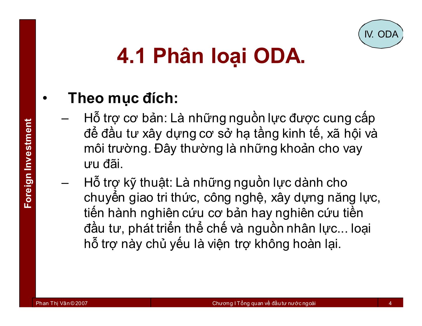 Bài giảng Đầu tư nước ngoài - Chương 4: Hỗ trợ phát triển chính thức - Phan Thị Vân trang 4