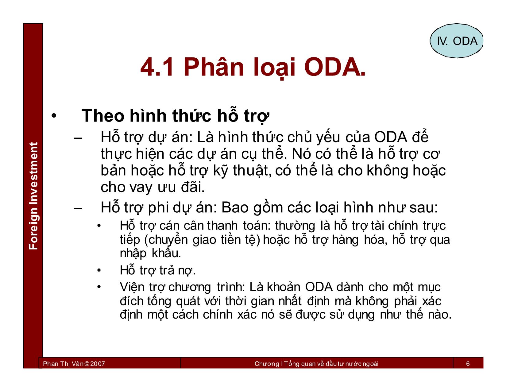 Bài giảng Đầu tư nước ngoài - Chương 4: Hỗ trợ phát triển chính thức - Phan Thị Vân trang 6