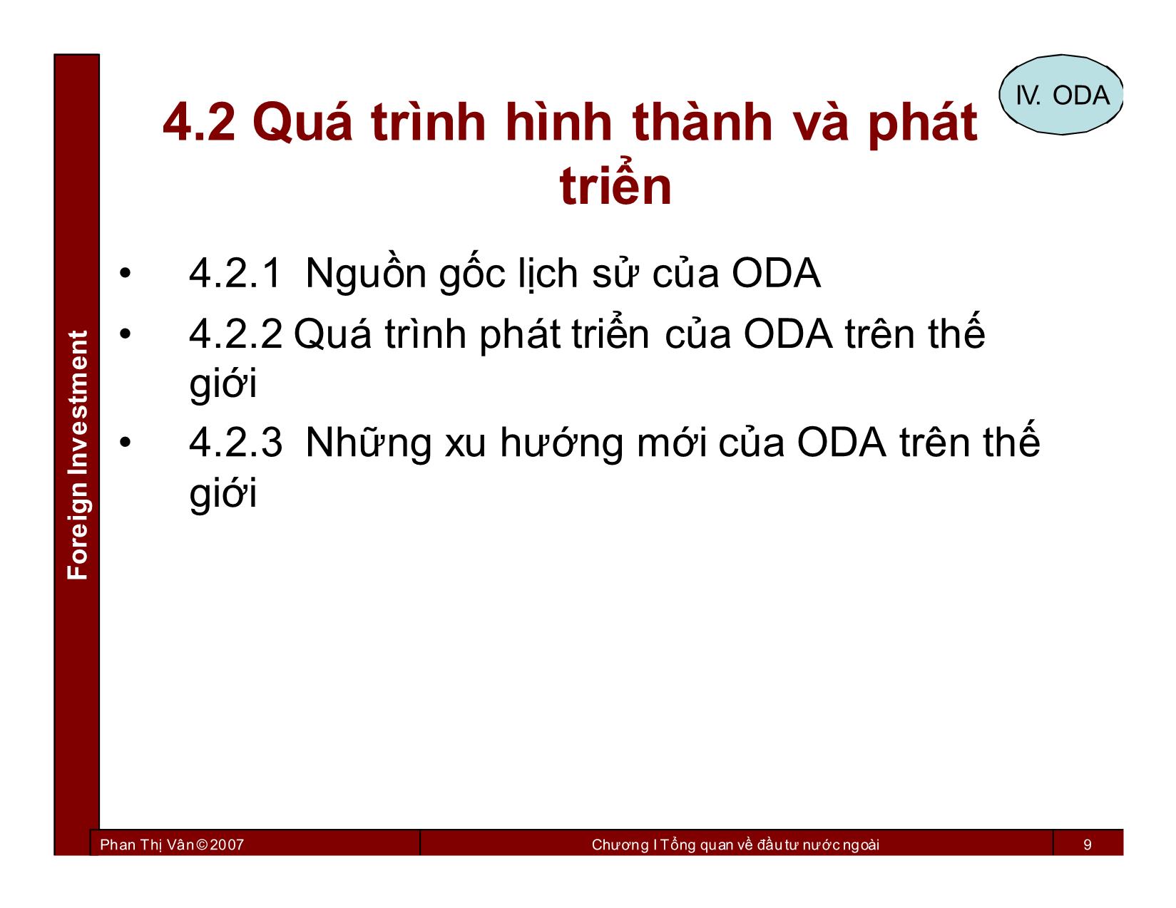 Bài giảng Đầu tư nước ngoài - Chương 4: Hỗ trợ phát triển chính thức - Phan Thị Vân trang 9