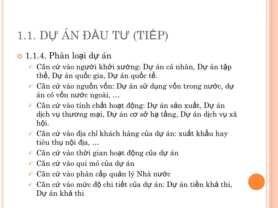 Bài giảng Đầu tư nước ngoài và chuyển giao công nghệ - Chương 2: Dự án đầu tư trực tiếp nước ngoài trang 5