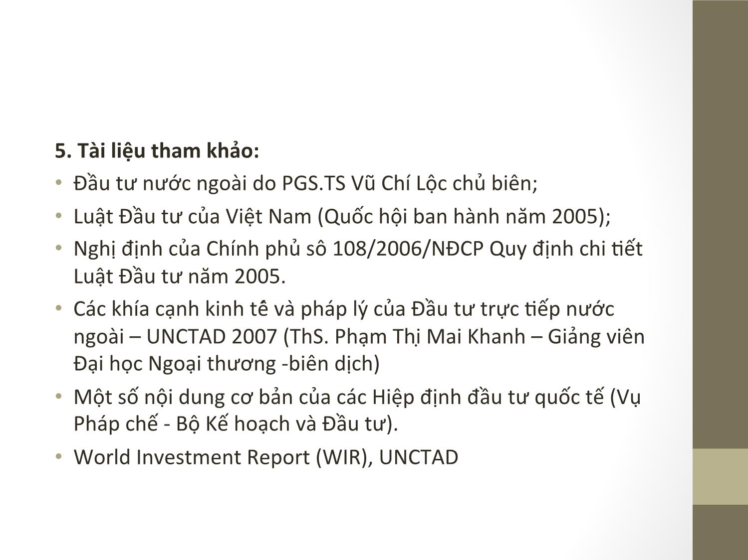 Bài giảng Đầu tư quốc tế - Chương 1: Tổng quan về đầu tư quốc tế - Phạm Thành Hiền Thục trang 4