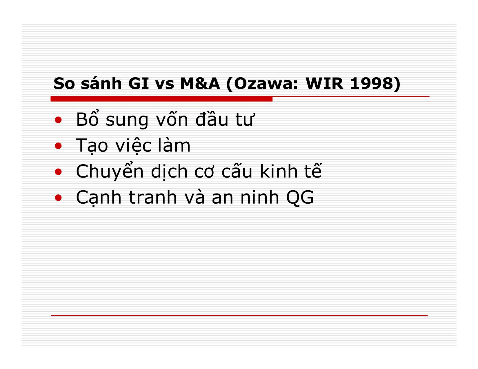 Bài giảng Đầu tư quốc tế - Chương 2: Đầu tư trực tiếp nước ngoài trang 9