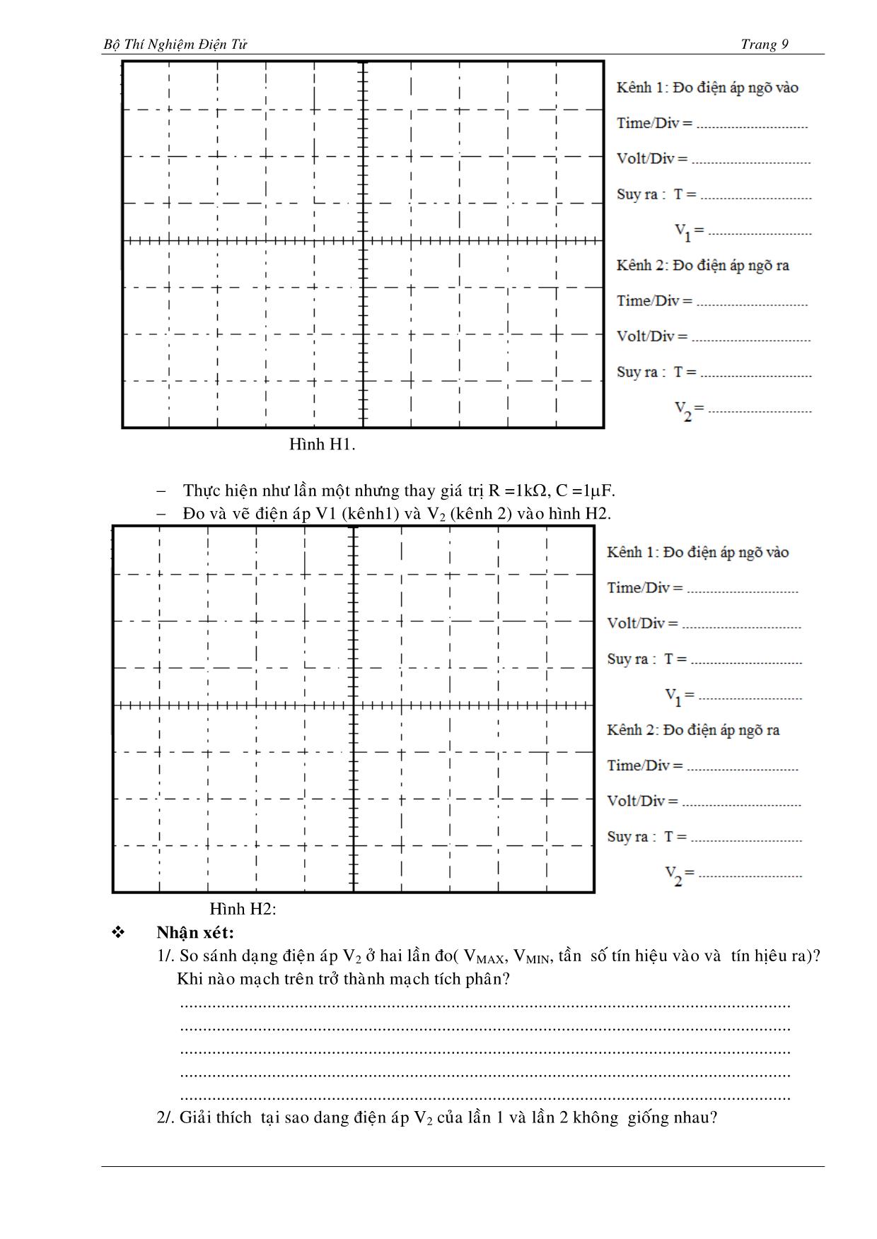 Giáo trình Thí nghiệm điện tử trang 10