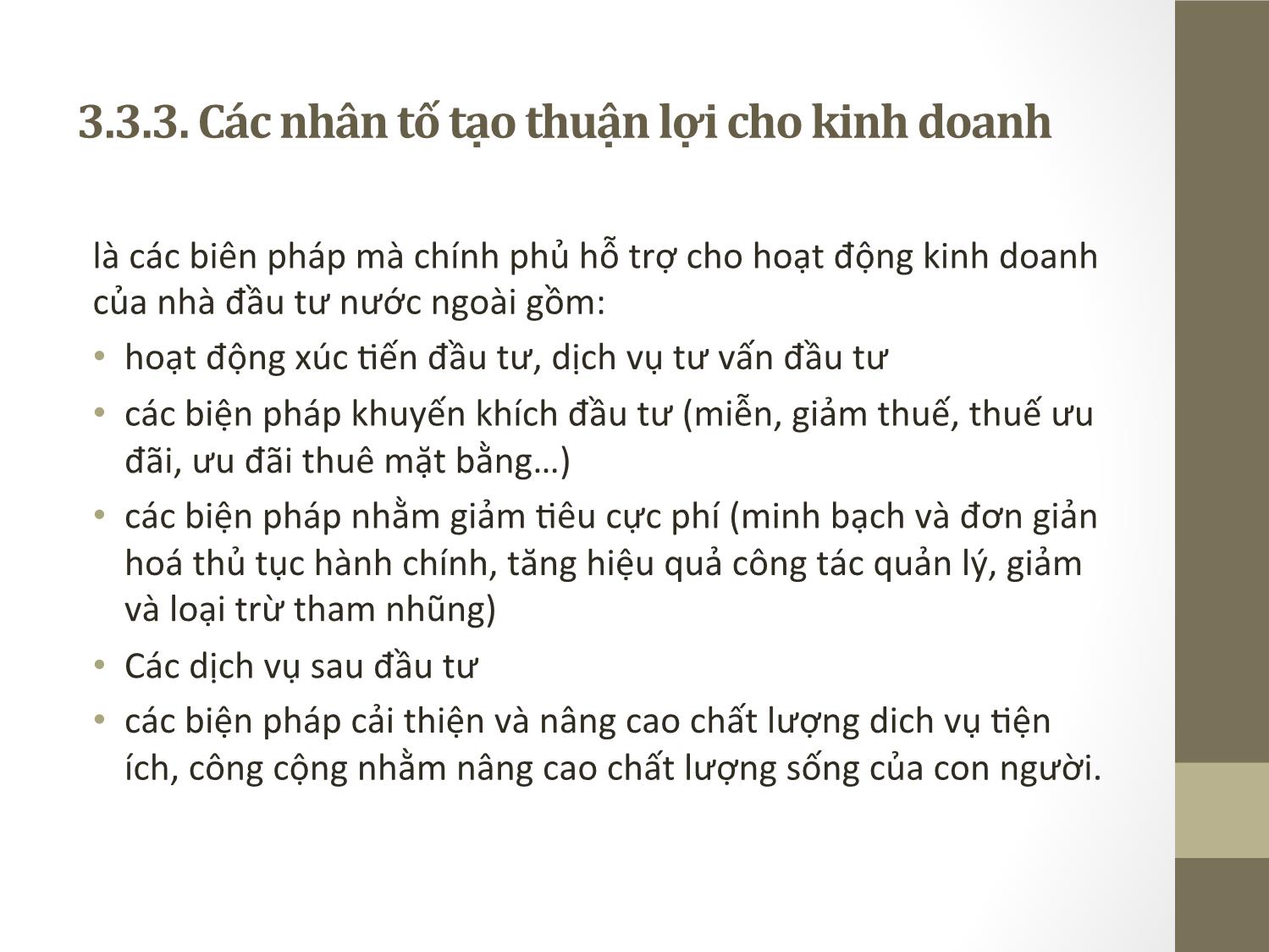 Bài giảng Đầu tư quốc tế - Chương 3: Môi trường đầu tư quốc  tế - Phạm Thành Hiền Thục trang 10