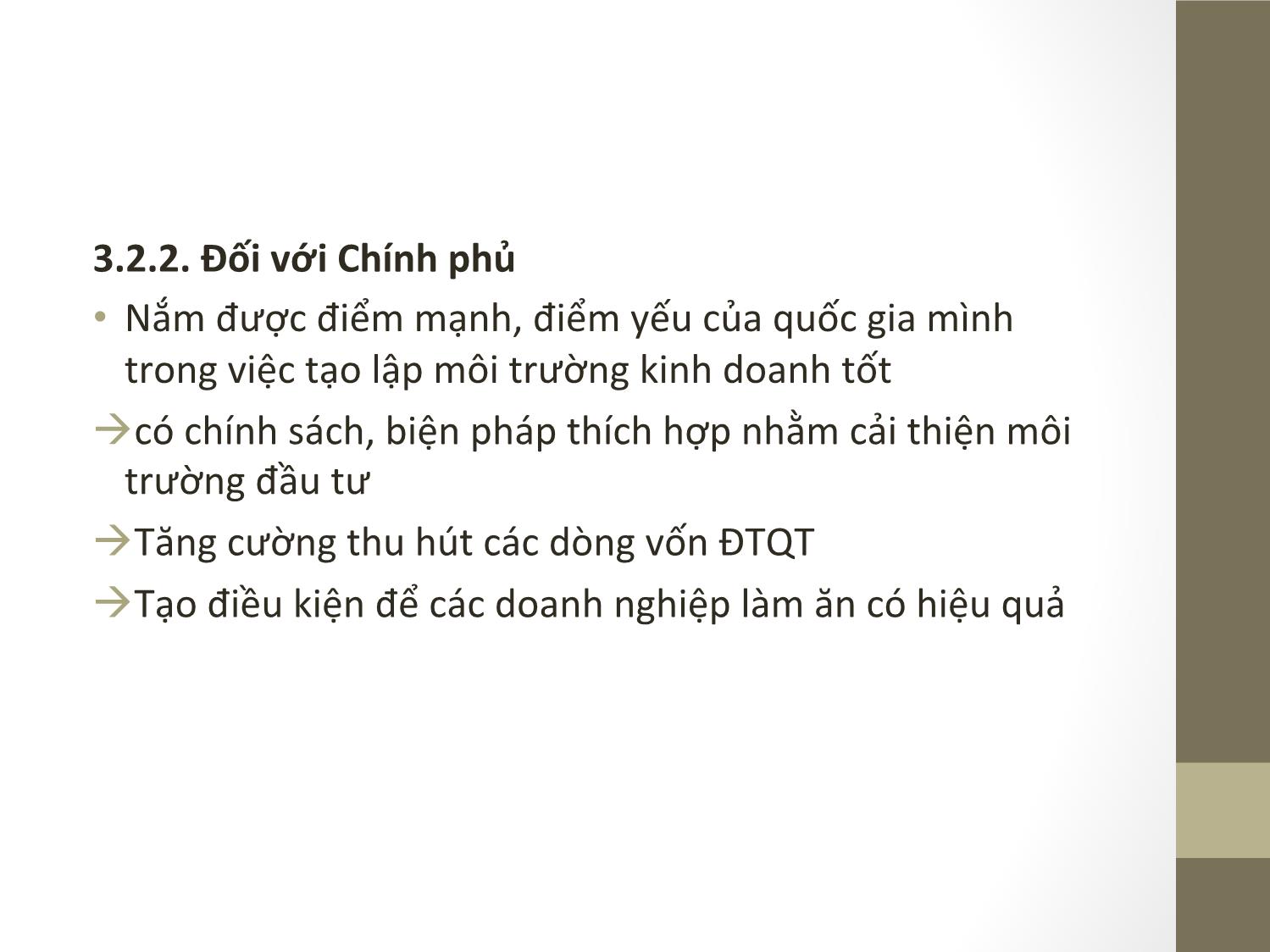 Bài giảng Đầu tư quốc tế - Chương 3: Môi trường đầu tư quốc  tế - Phạm Thành Hiền Thục trang 6