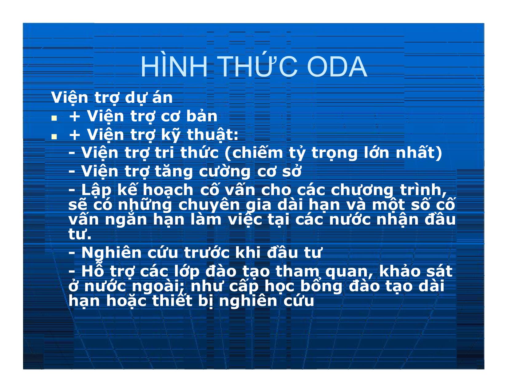 Bài giảng Đầu tư quốc tế - Chương 4: Hỗ trợ phát triển chính thức ODA trang 10