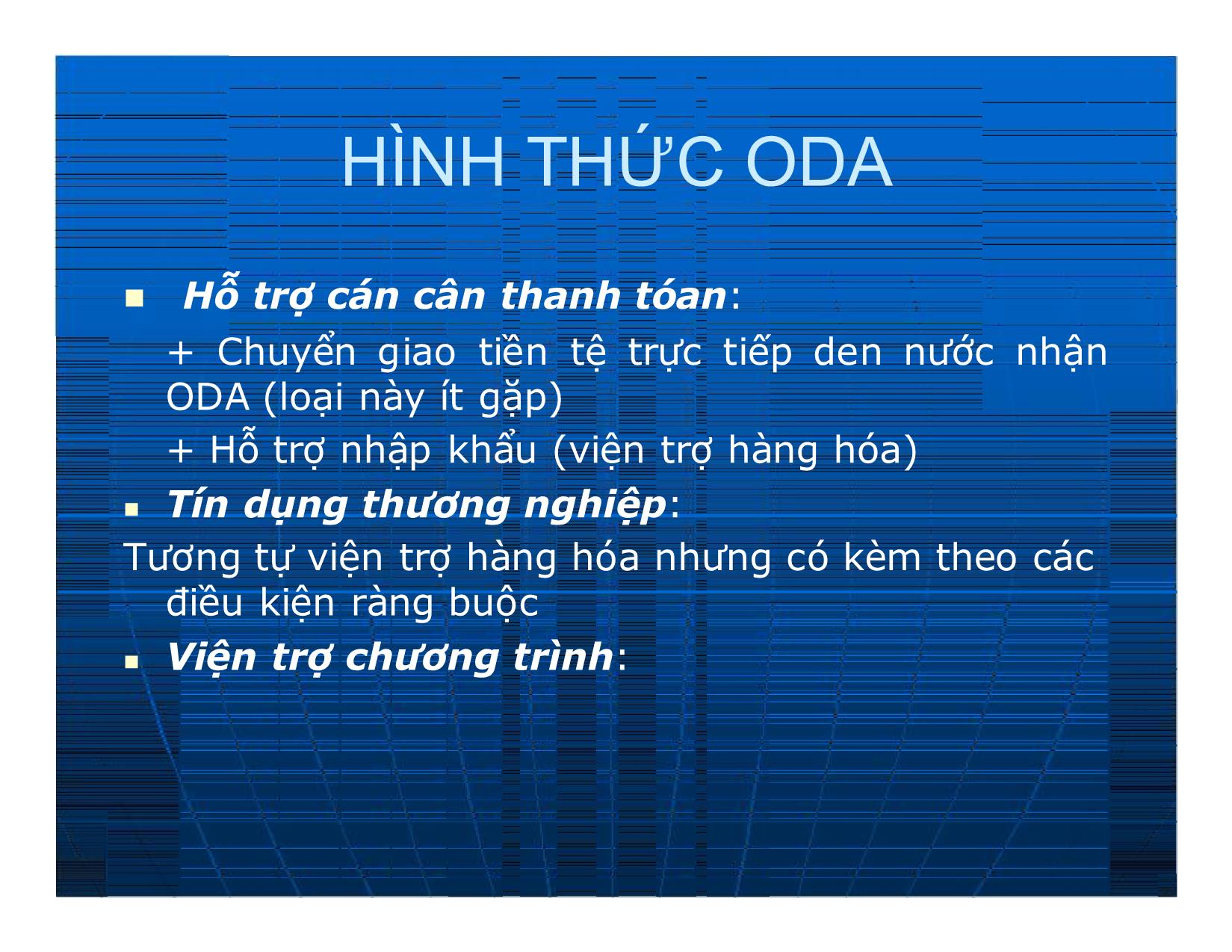 Bài giảng Đầu tư quốc tế - Chương 4: Hỗ trợ phát triển chính thức ODA trang 9