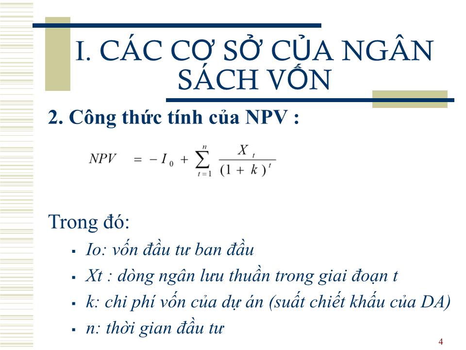 Bài giảng Đầu tư quốc tế - Chương 5: Ngân sách vốn cho công ty đa quốc gia - Huỳnh Thị Thúy Giang trang 4