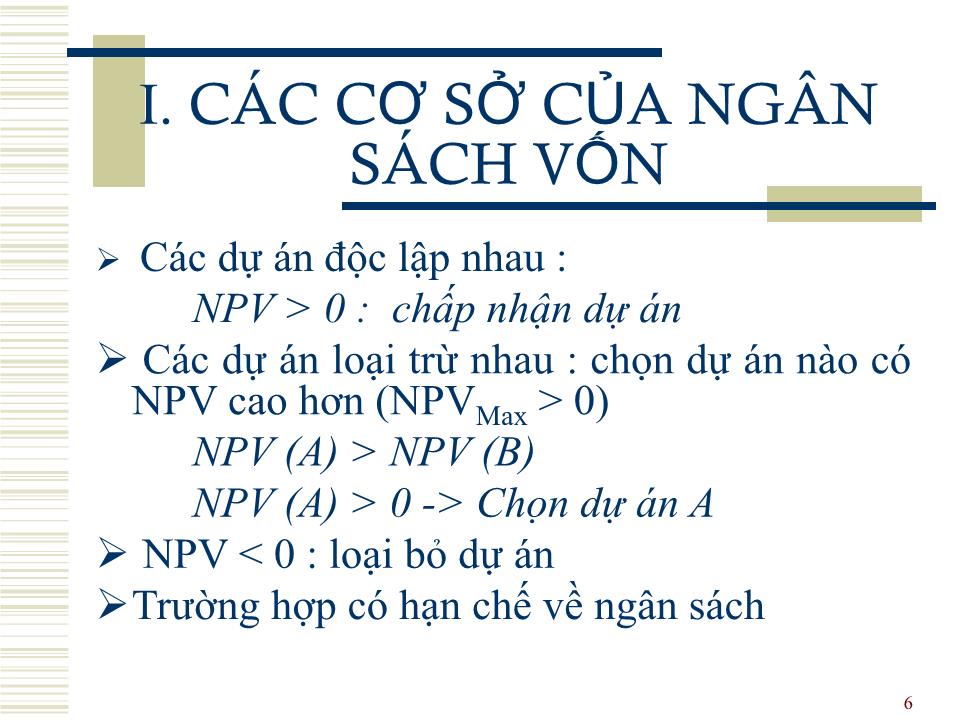 Bài giảng Đầu tư quốc tế - Chương 5: Ngân sách vốn cho công ty đa quốc gia - Huỳnh Thị Thúy Giang trang 6