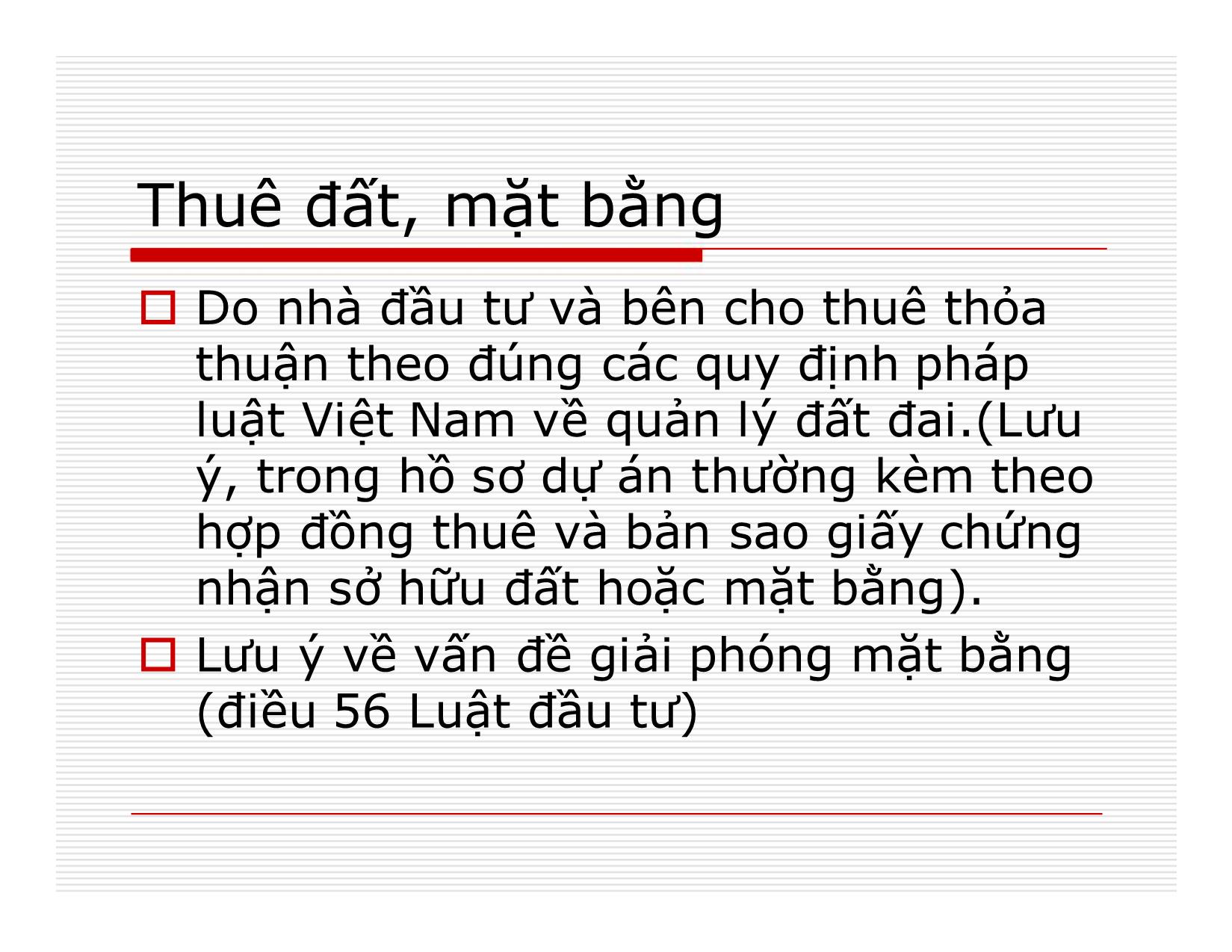 Bài giảng Đầu tư quốc tế - Chương 5: Quản lý nhà nước trong giai đoạn triển khai, thực hiện dự án đầu tư trang 4