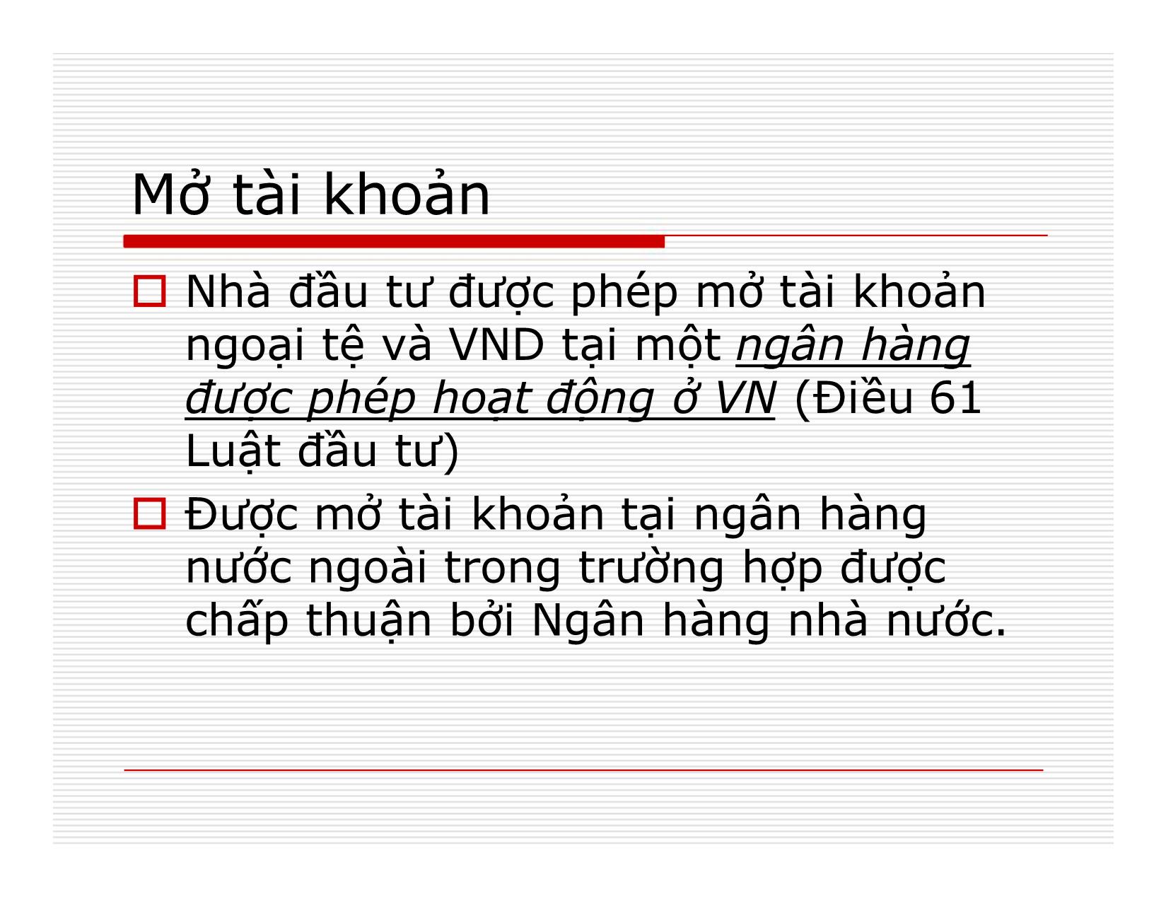 Bài giảng Đầu tư quốc tế - Chương 5: Quản lý nhà nước trong giai đoạn triển khai, thực hiện dự án đầu tư trang 5