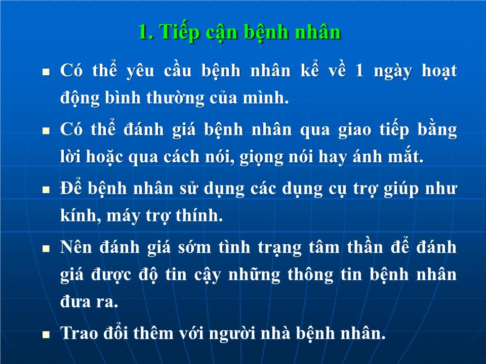 Bài giảng Nguyên tắc khám bệnh ở người cao tuổi trang 6