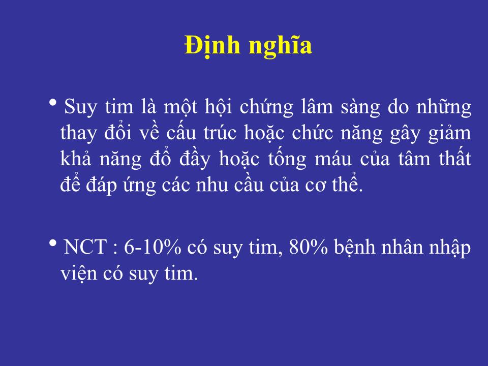 Bài giảng Suy tim ở người cao tuổi (Bản hay) trang 2