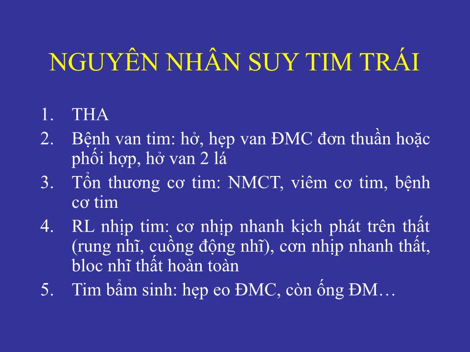 Bài giảng Suy tim ở người cao tuổi (Bản hay) trang 9