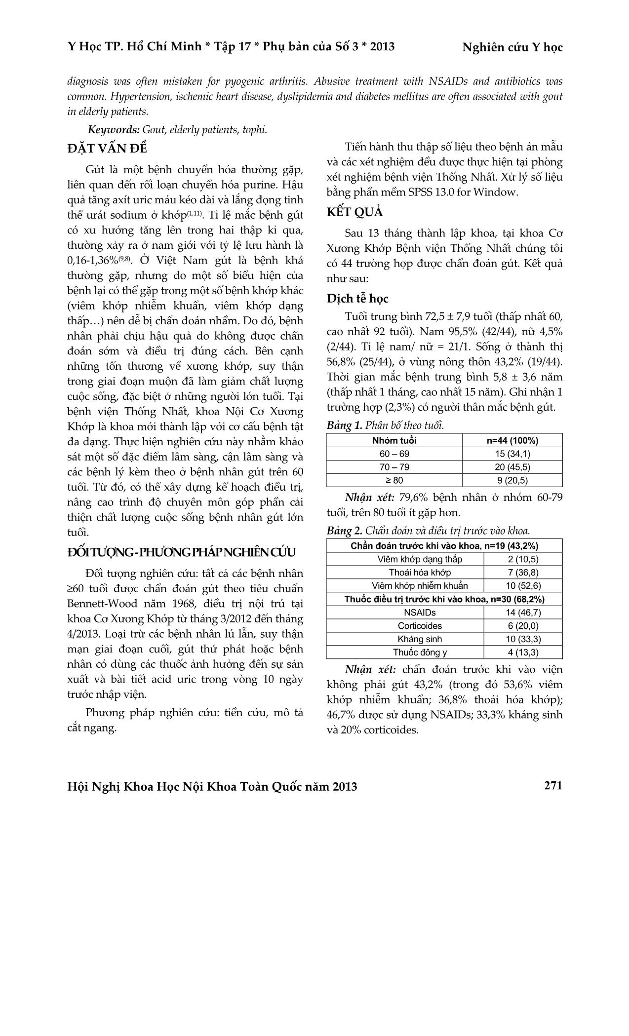Đặc điểm của bệnh gút ở người lớn tuổi tại khoa nội cơ xương khớp bệnh viện Thống Nhất trang 2