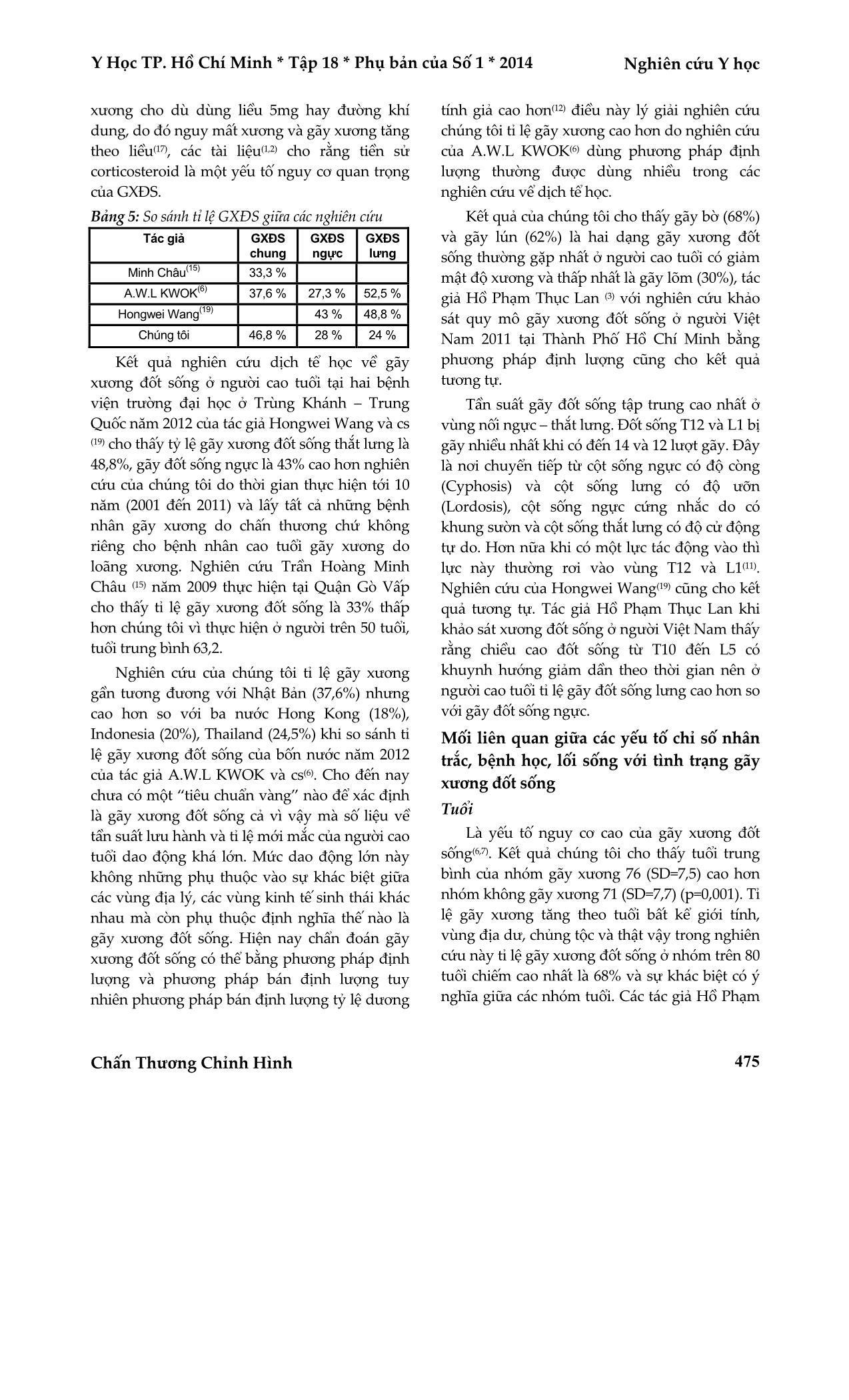 Khảo sát tỉ lệ gãy xương đốt sống và các yếu tố liên quan trên bệnh nhân cao tuổi giảm mật độ xương trang 4