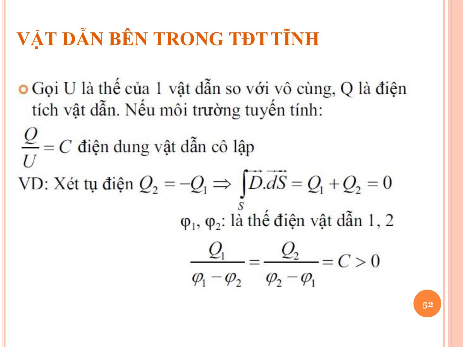 Bài giảng Trường điện từ - Chương 2: Trường điện từ tĩnh - Nguyễn Thị Linh Phương trang 10