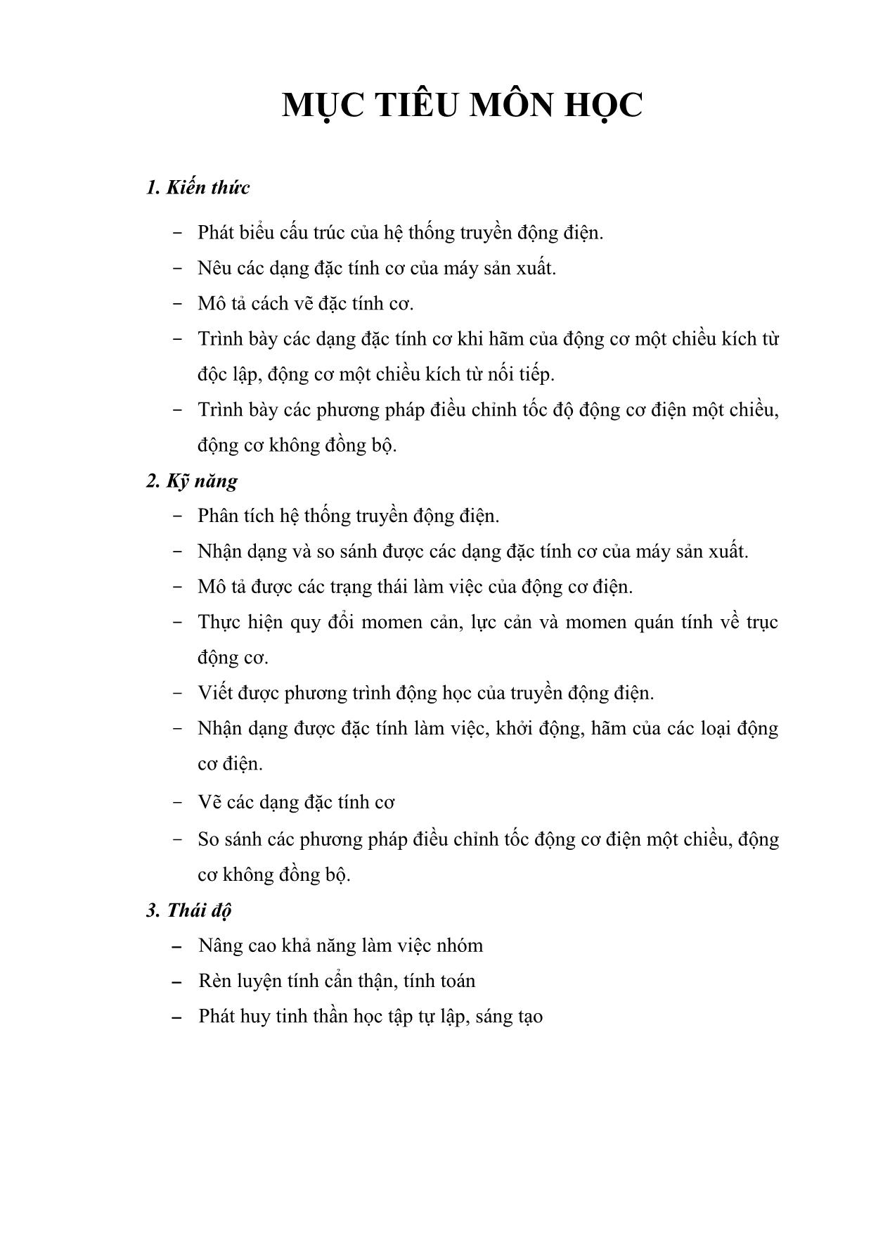 Giáo trình Công nghệ kỹ thuật điện. Điện tử - Truyền động điện trang 4