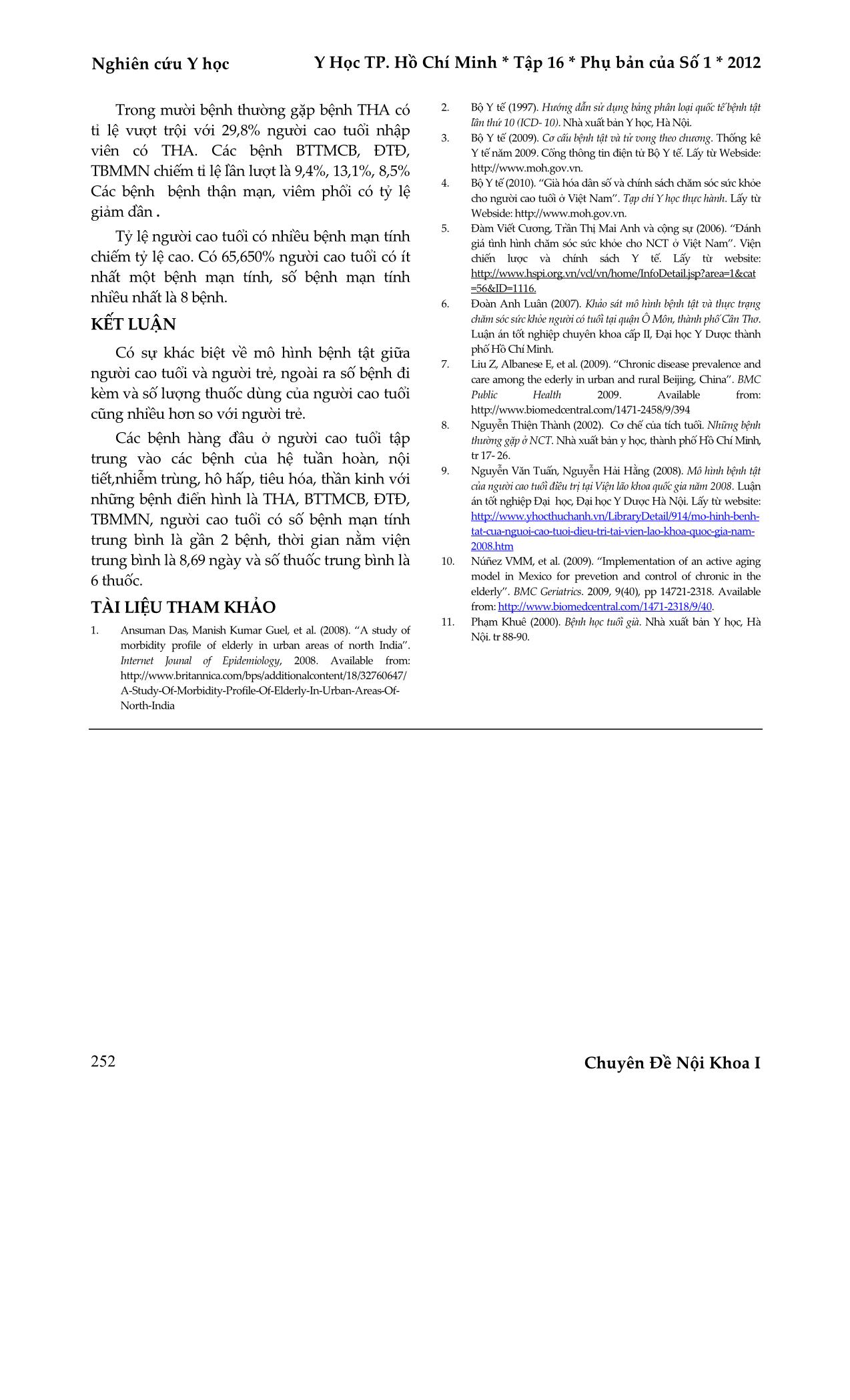 Mô hình bệnh tật ở người cao tuổi điều trị nội trú tại bệnh viện chợ Rẫy năm 2009 trang 5