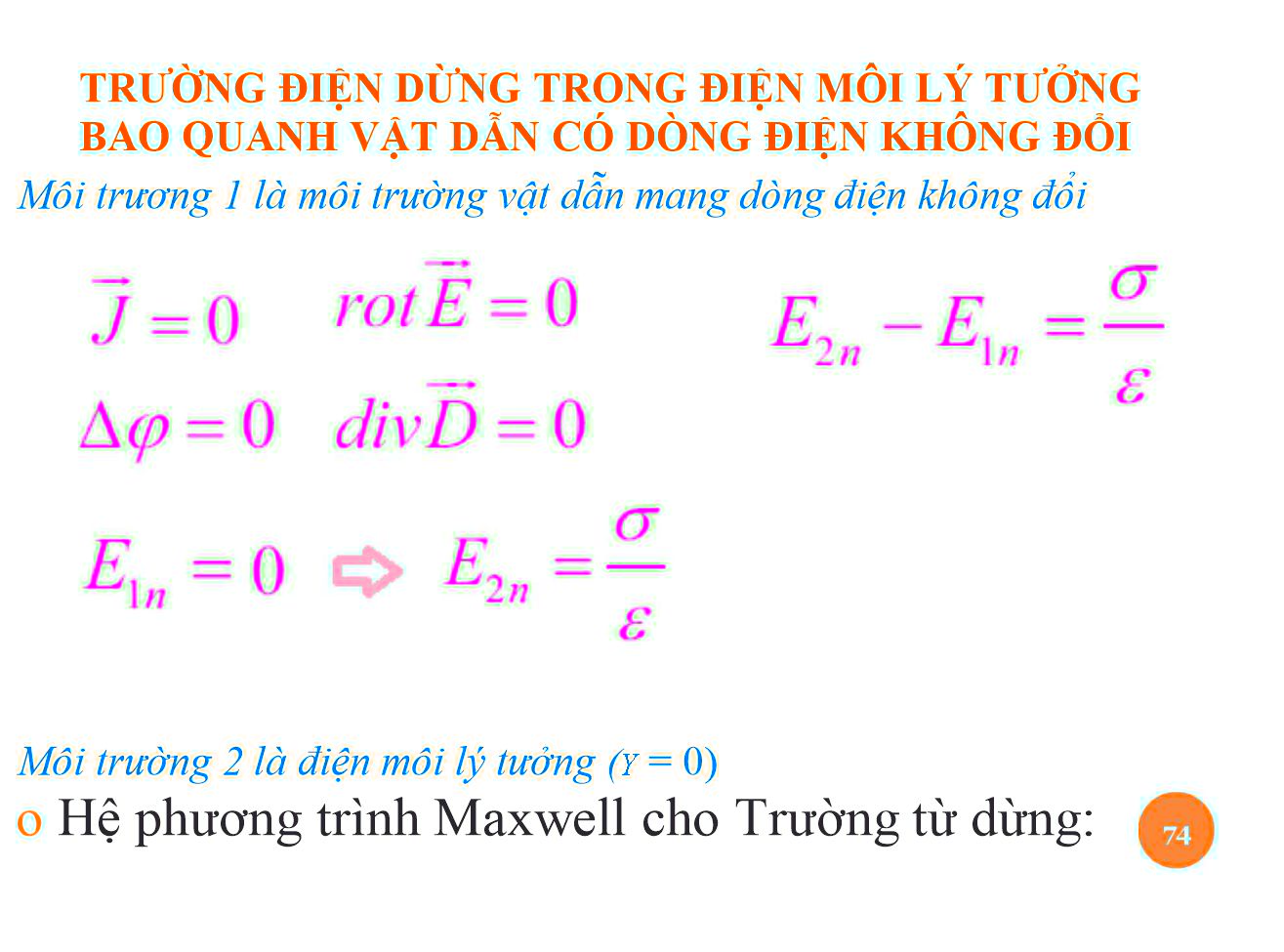 Bài giảng Trường điện từ - Chương 3: Trường điện từ dừng - Nguyễn Thị Linh Phương trang 10