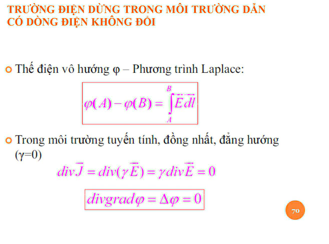 Bài giảng Trường điện từ - Chương 3: Trường điện từ dừng - Nguyễn Thị Linh Phương trang 6