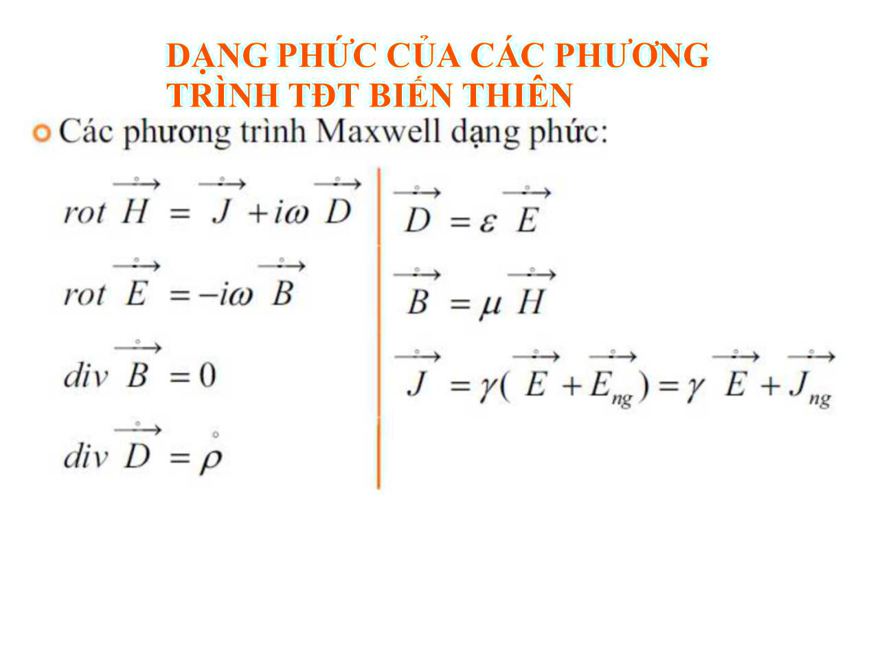 Bài giảng Trường điện từ - Chương 4: Trường điện từ biến thiên - Nguyễn Thị Linh Phương trang 6