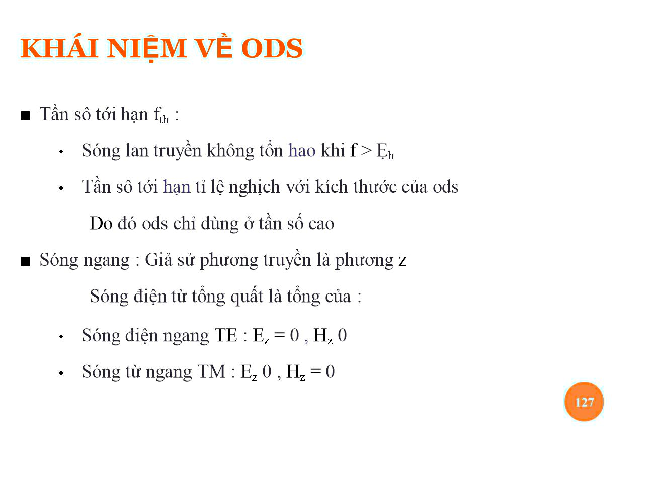 Bài giảng Trường điện từ - Chương 6: Sóng điện từ trong ống dẫn sóng và hộp cộng hưởng - Nguyễn Thị Linh Phương trang 3