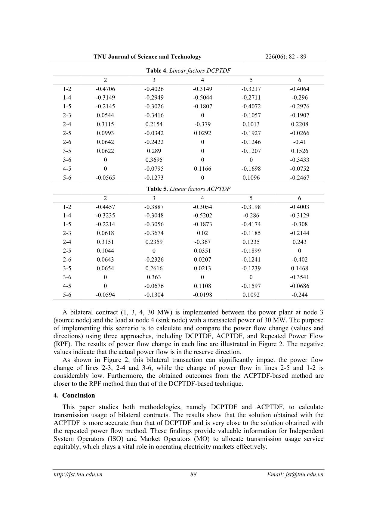 A comparative study of ptdf based - Methods to determine transmission usage allocation for bilateral transactions in power markets trang 7