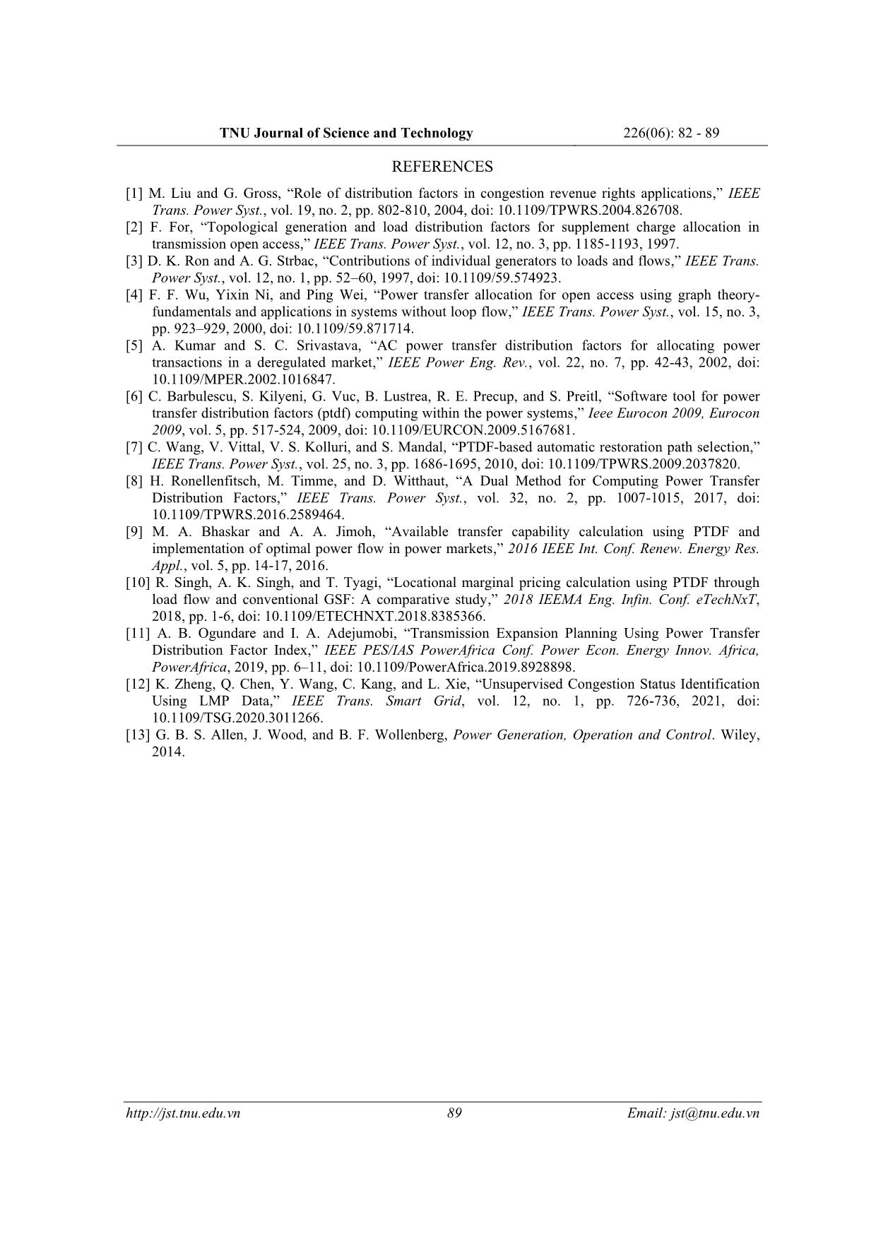 A comparative study of ptdf based - Methods to determine transmission usage allocation for bilateral transactions in power markets trang 8