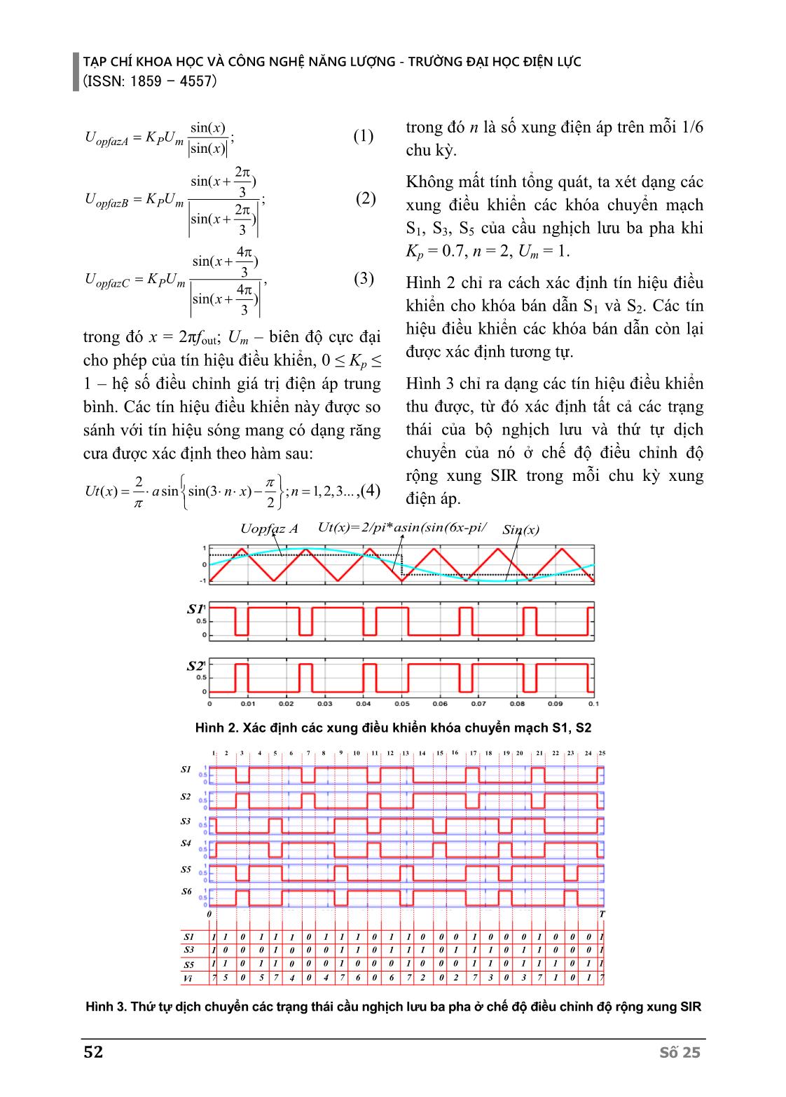 Cải tiến thuật toán điều chỉnh độ rộng xung sir điều khiển động cơ không đồng bộ ba pha trang 3