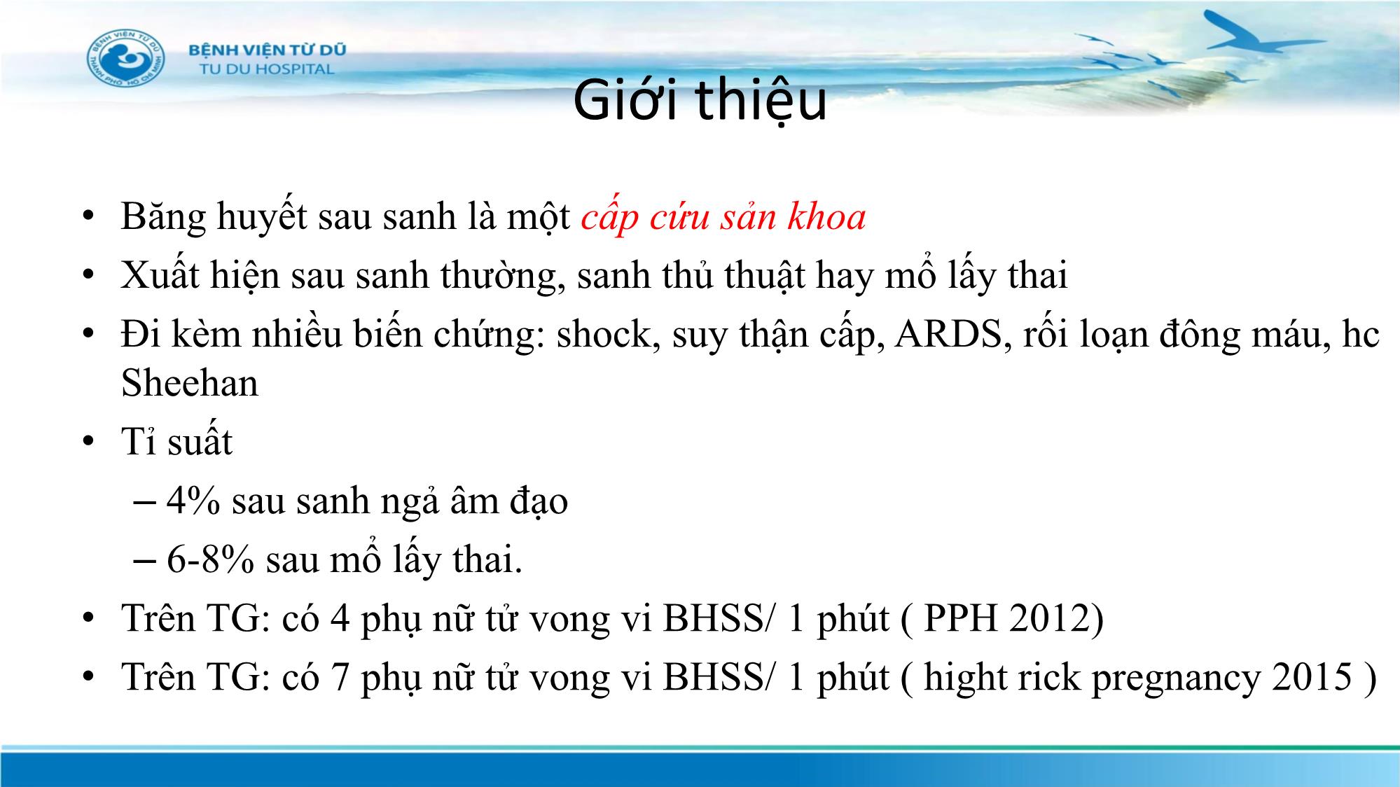 Bài giảng Băng huyết sau sanh - Nguyễn Hoàng Tuấn trang 2