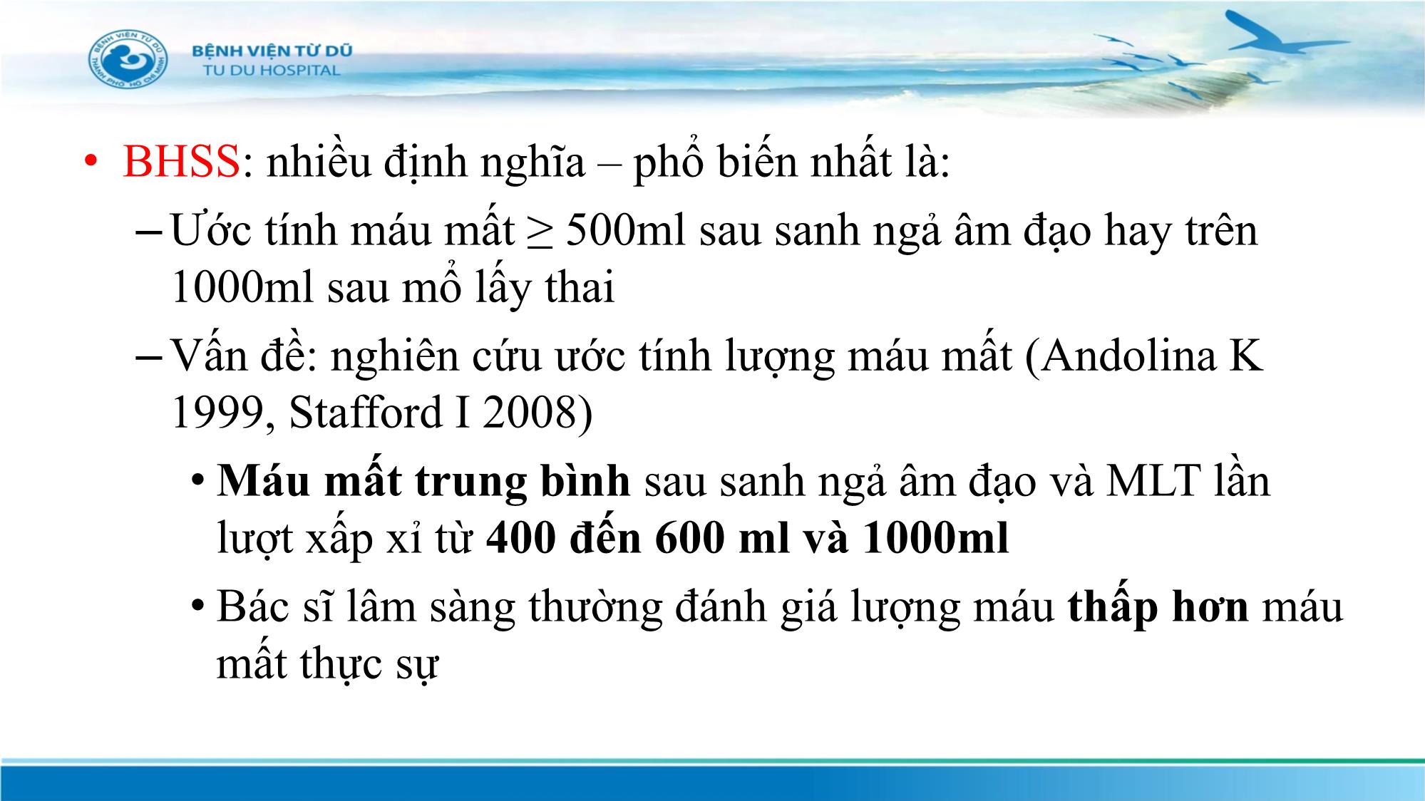 Bài giảng Băng huyết sau sanh - Nguyễn Hoàng Tuấn trang 3