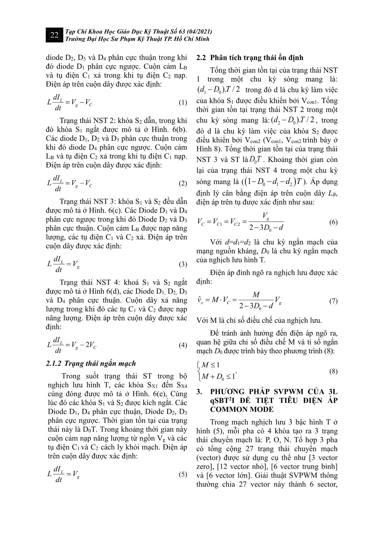 Cân bằng điện áp tụ và triệt tiêu điện áp common mode cho nghịch lưu hình T ba bậc trang 4
