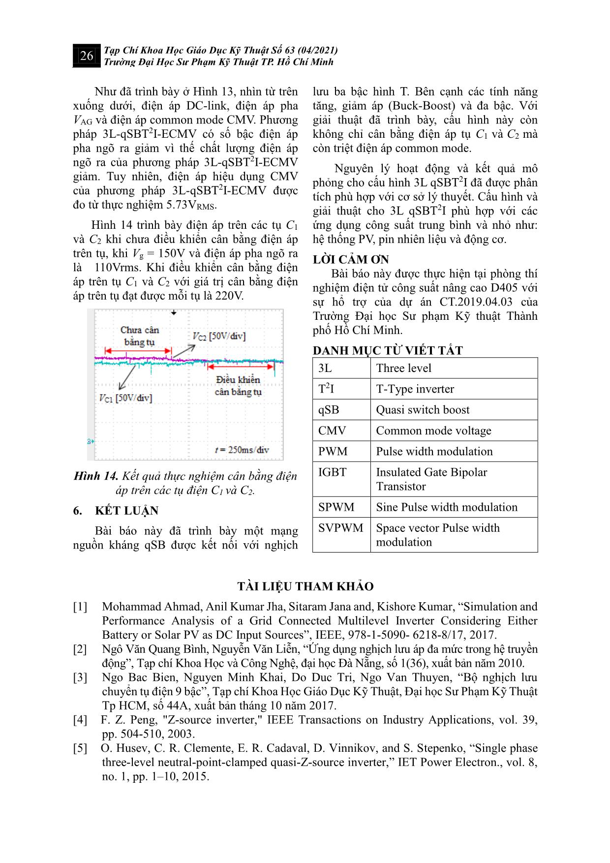 Cân bằng điện áp tụ và triệt tiêu điện áp common mode cho nghịch lưu hình T ba bậc trang 8