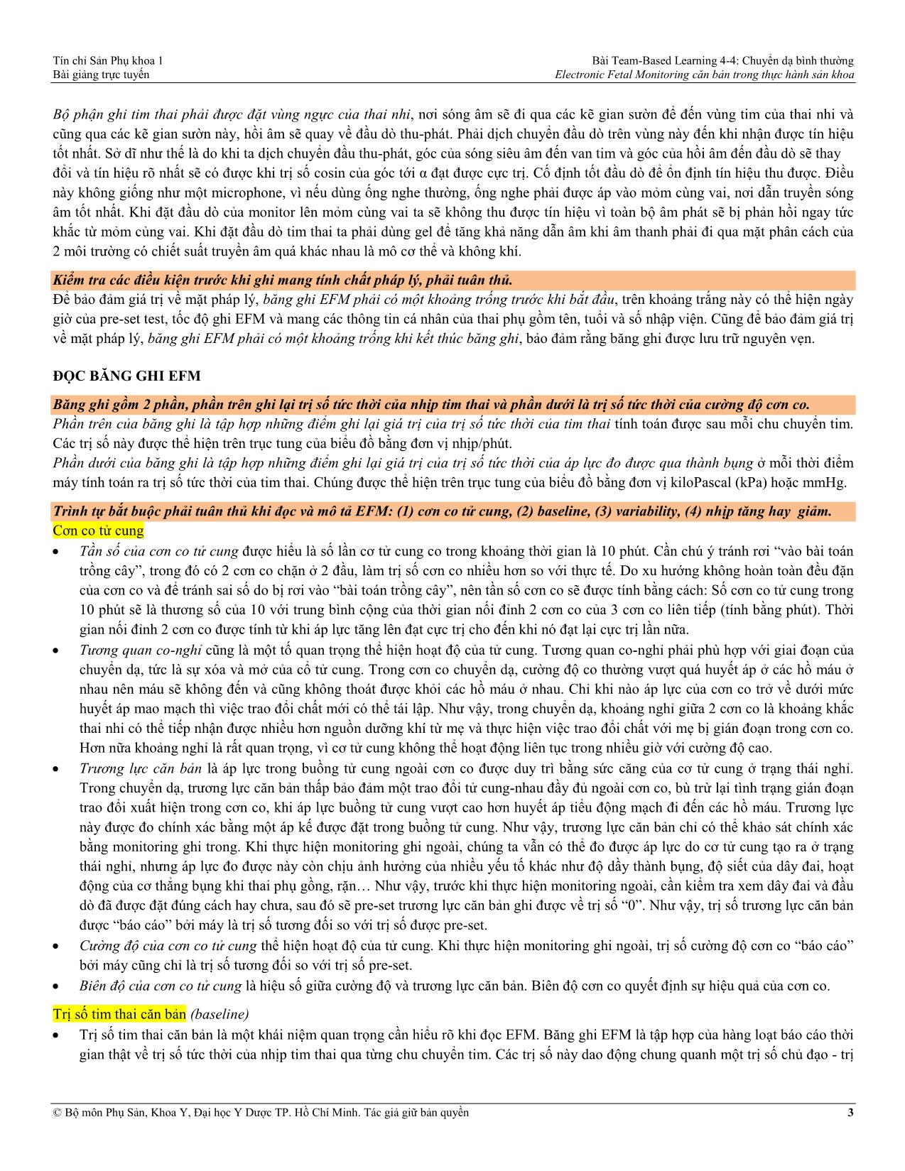 Team, based - Learning 4-4: Chuyển dạ bình thường - Electronic Fetal Monitoring căn bản trong thực hành sản khoa trang 3