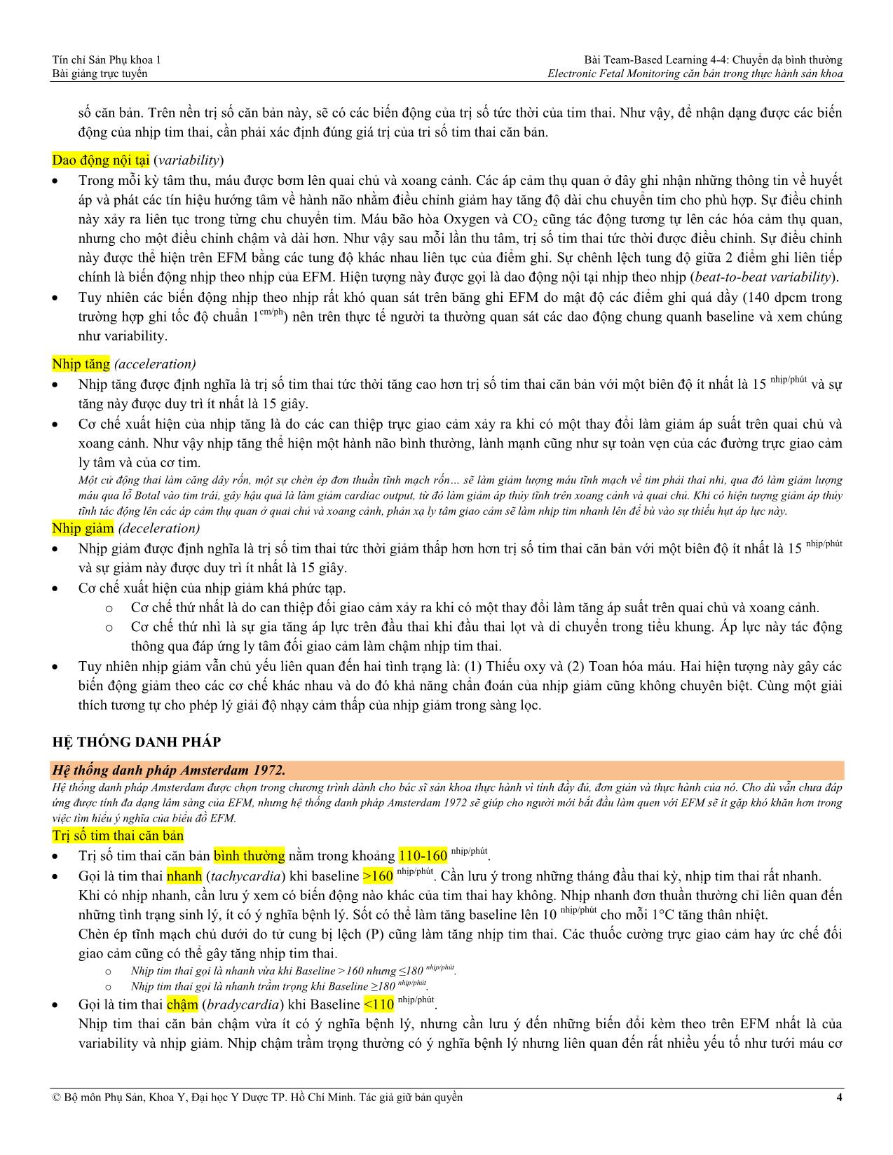 Team, based - Learning 4-4: Chuyển dạ bình thường - Electronic Fetal Monitoring căn bản trong thực hành sản khoa trang 4