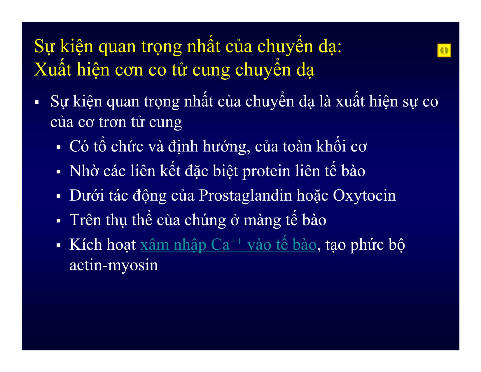 Bài giảng Sinh lý chuyển dạ - Âu Nhựt Luân trang 9