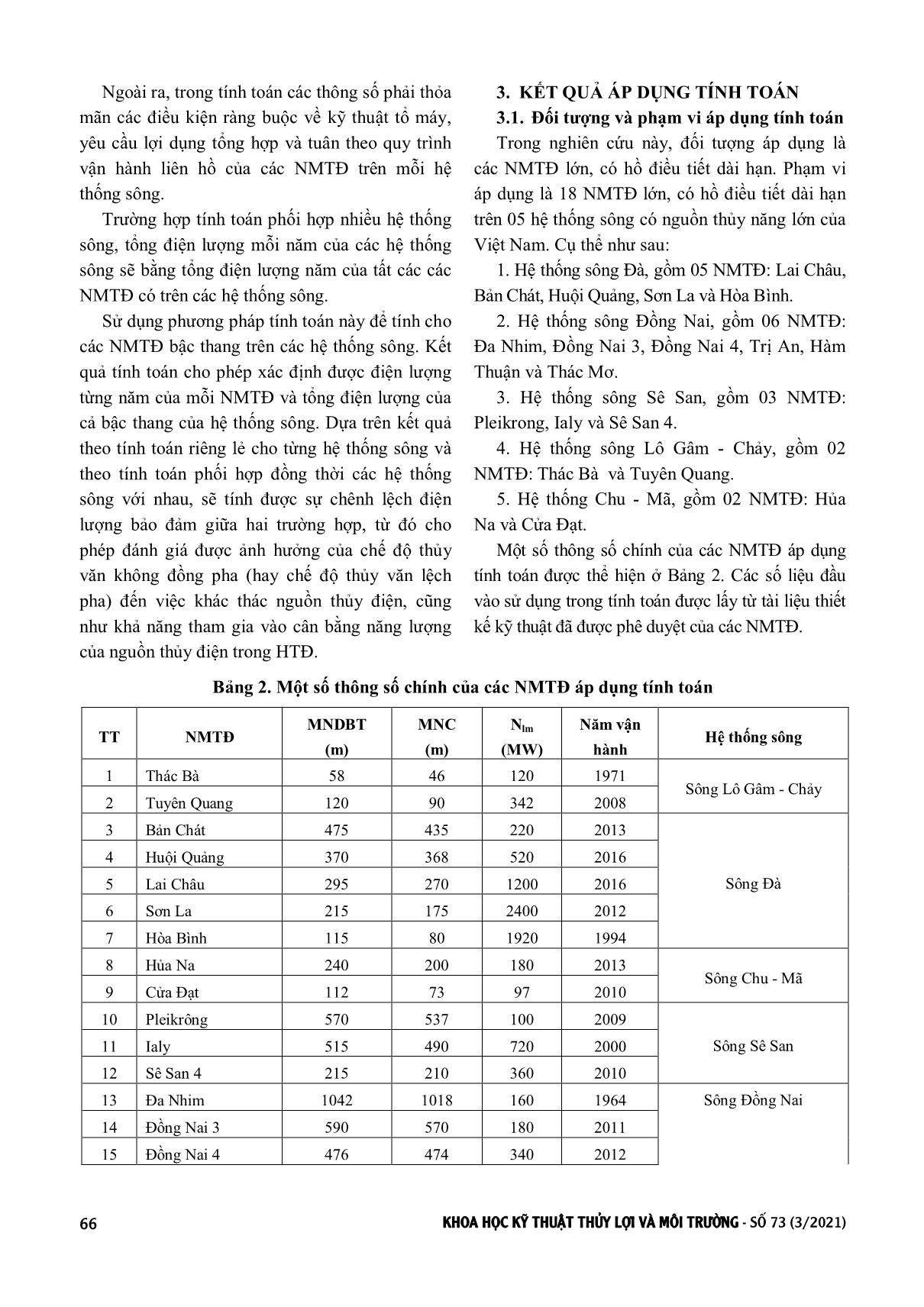 Đánh giá ảnh hưởng chế độ thủy văn lệch pha đến khả năng tham gia của nguồn thủy điện trong hệ thống điện trang 5